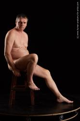Nude Man White Sitting poses - simple Chubby Short Grey Sitting poses - ALL Standard Photoshoot Realistic
